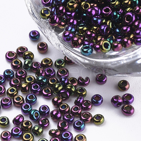 Plated Glass Seed Beads SEED-Q025-1.5mm-B06-1