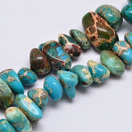 Natural Imperial Jasper Beads Strands X-G-I123-05E-1