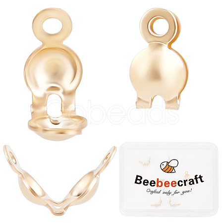 6Pcs Brass Bead Tips KK-BBC0013-75-1