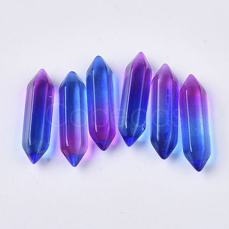 Two Tone Glass Double Terminated Point Beads GLAA-S167-12C-1