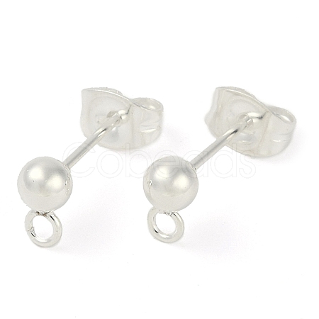 304 Stainless Steel Stud Earring Findings X-STAS-P148-07S-1