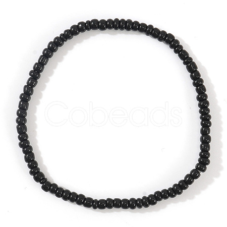 Bohemian Style Glass Seed Round Beaded Stretch Bracelets for Women and Girls QC1602-19-1