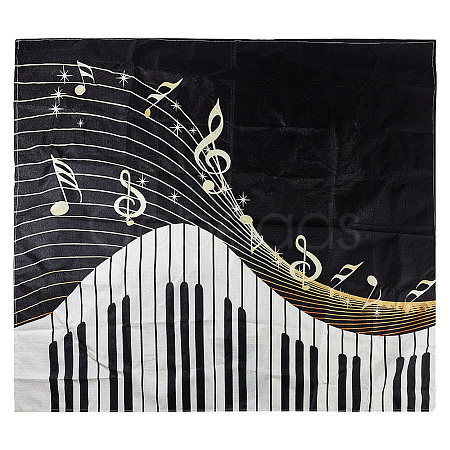 Piano Pattern Linen Tablecloth AJEW-WH0528-69A-1