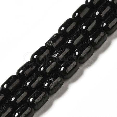 Natural Black Tourmaline Beads Strands G-G980-22-1