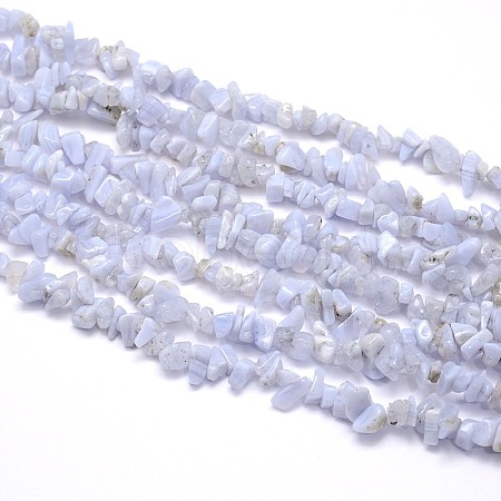 Natural Blue Lace Agates Strands X-G-O049-B-18-1