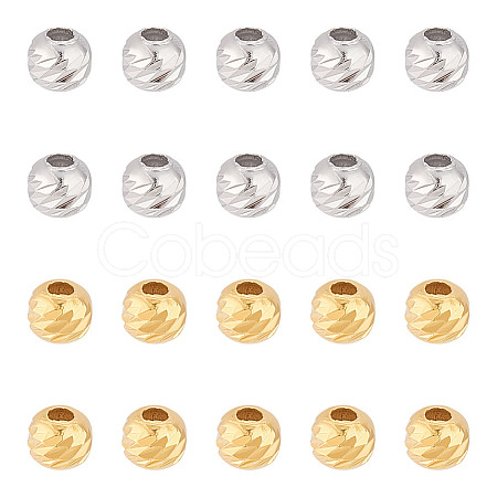 20Pcs 2 Colors 925 Sterling Silver Beads FIND-GO0002-69-1
