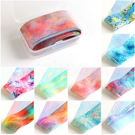 10 Style Transfer Foil Nail Art Stickers MRMJ-F012-04K-1