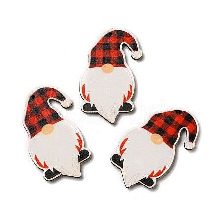 Christmas Single Face Printed Wood Big Pendants WOOD-H102-01D-1