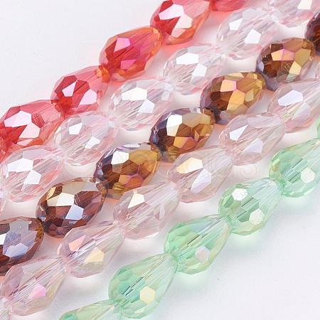 Electroplate Glass Beads EGLA-R006-11x8mm-M-1