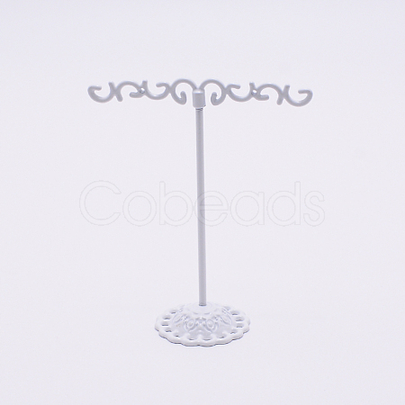 Solid Iron Plating Earring Display Stand Sets EDIS-WH0009-02B-1