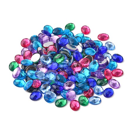 Imitation Taiwan Acrylic Rhinestone Cabochons GACR-A008-8x10mm-M-1