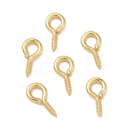 Brass Screw Eye Pin Peg Bails KK-D289-56G-1
