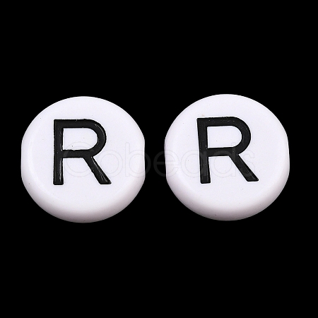 Opaque White Acrylic European Beads AC-CBA3BDD-01R-1