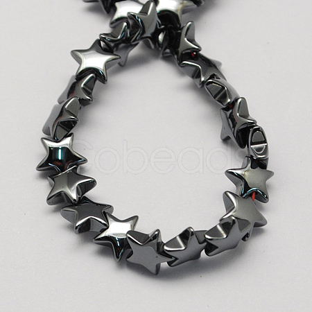 Non-magnetic Synthetic Hematite Beads Strands X-G-Q899-8mm-1
