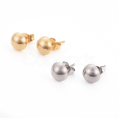 304 Stainless Steel Stud Earrings EJEW-I236-01-1
