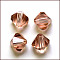 Imitation Austrian Crystal Beads, Grade AAA, K9 Glass, Faceted, Bicone, PeachPuff, 4.55x5mm, Hole: 0.7~0.9mm