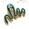 Alloy Enamel Claw Hair Clips, Hair Accessories for Women & Girls, Teal, 4mm