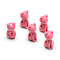 Opaque Acrylic Kitten Beads, Cat, Hot Pink, 14.5x8.5x9.5mm, Hole: 2.5mm