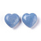 Dyed & Heated Natural Blue Aventurine Heart Love Stone, Pocket Palm Stone for Reiki Balancing, 24~25x25x11mm