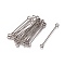 Non-Tarnish 304 Stainless Steel Eye Pins, Double Sided Eye Pins, Stainless Steel Color, 26x3x0.5mm, Hole: 1.7mm