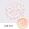 Paper Cabochons, Fashion Nail Art Decorations, Butterfly, Pink, 3~5x5~7x0.1mm, 50pcs/box