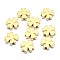 Brass Beads, Lead Free & Cadmium Free & Nickel Free, Clover, Real 18K Gold Plated, 10x10x2.5mm, Hole: 1.2mm