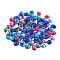 Imitation Taiwan Acrylic Rhinestone Cabochons, Faceted, Flat Back Oval, Mixed Color, 10x8x3mm, about 2000pcs/bag