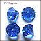 K9 Glass, Imitation Austrian Crystal Beads, Grade AAA, Faceted, Diamond, Blue, 9.5~10x7~8mm, Hole: 0.9~1mm