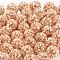 Polymer Clay Rhinestone Beads, Pave Disco Ball Beads, Grade A, Half Drilled, Round, Light Peach, PP9(1.5.~1.6mm), 6mm, Hole: 1.2mm