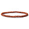 4mm Round Synthetic Goldstone Beads Bracelet for Men, European and American Retro Simple Versatile Stretch Bracelets, 7-1/2 inch(19cm)