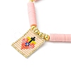 MIYUKI Glass Seed Rectangle Charm Bracelet BJEW-MZ00037-01-2