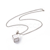 Sublimation Blank Aluminum Pendant Necklace NJEW-E020-04P-3