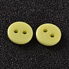 2-Hole Flat Round Resin Sewing Buttons for Costume Design BUTT-E119-20L-15-2
