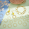 36Pcs 3 Style 201 Stainless Steel Linking Rings STAS-BC0003-60-5