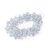 Transparent Electroplate Glass Beads Strands EGLA-F152A-PL04-2