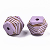 Painted Natural Wood Beads WOOD-T021-52C-07-2