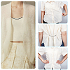 4Pcs Round Glass Pearl & Alloy Cardigan Clips HJEW-GA00087-5