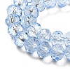 Transparent Baking Paint Glass Beads Strands DGLA-A034-T8mm-D13-3