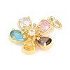 Brass Micro Pave Cubic Zirconia Pendants LS-KK-D258-03G-01-2