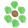 Frosted Transparent Acrylic Grape Leaf Pendants X-PAF002Y-7-4