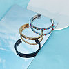 3Pcs 3 Color 304 Stainless Steel Grooved Bangles FIND-UN0002-09-2