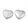 Non-Tarnish 304 Stainless Steel Locket Pendants STAS-K192-14P-2