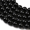 Natural Black Tourmaline Beads Strands G-E444-27-12mm-5