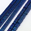 Electroplate Non-magnetic Synthetic Hematite Heishi Beads Strands G-J171A-4x4mm-07-1