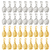 40Pcs 2 Colors Brass Ice Pick Pinch Bails KK-GO0002-15-1