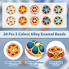 DICOSMETIC 20Pcs 5 Colors Hollow Alloy Beads ENAM-DC0001-41-5