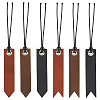 6Pcs 6 Styles Leather Bookmarks AJEW-FG0003-78-1