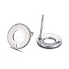 Tarnish Resistant 304 Stainless Steel Stud Earring Findings STAS-H104-01P-2