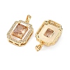 Brass Micro Pave Cubic Zirconia Pendants KK-C172-21G-2