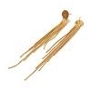 Brass Snake Chain Tassel Stud Earring Findings KK-G510-20G-2